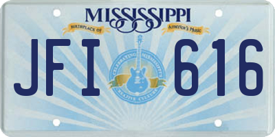 MS license plate JFI616