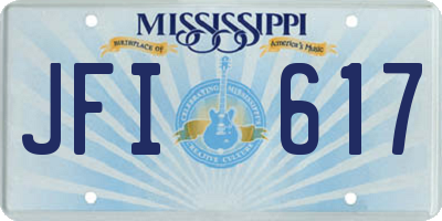 MS license plate JFI617