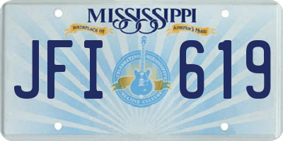 MS license plate JFI619