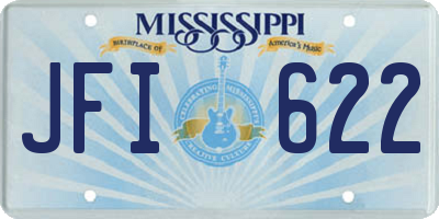 MS license plate JFI622