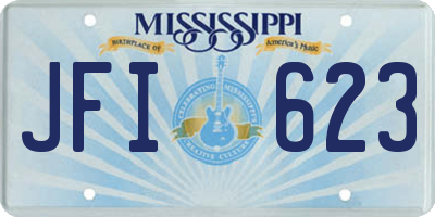 MS license plate JFI623