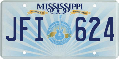 MS license plate JFI624
