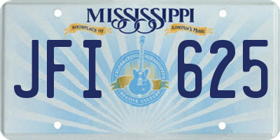 MS license plate JFI625