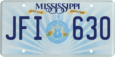 MS license plate JFI630