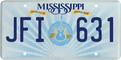 MS license plate JFI631