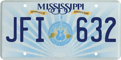MS license plate JFI632