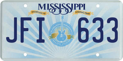 MS license plate JFI633