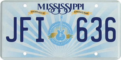 MS license plate JFI636