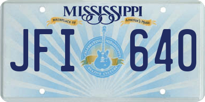MS license plate JFI640