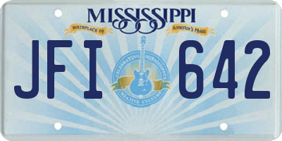 MS license plate JFI642