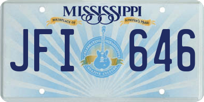 MS license plate JFI646