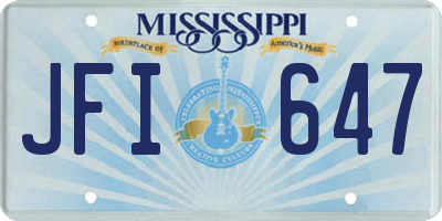 MS license plate JFI647