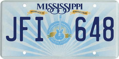 MS license plate JFI648