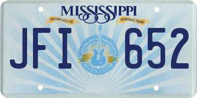MS license plate JFI652