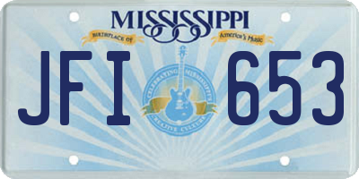 MS license plate JFI653