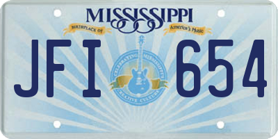 MS license plate JFI654