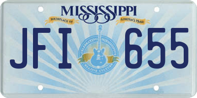 MS license plate JFI655