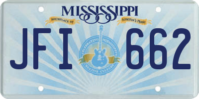 MS license plate JFI662