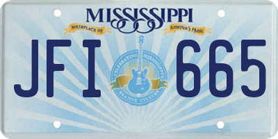 MS license plate JFI665
