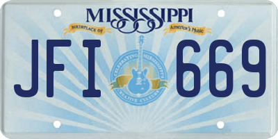 MS license plate JFI669