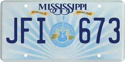 MS license plate JFI673