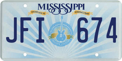 MS license plate JFI674