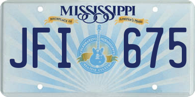 MS license plate JFI675