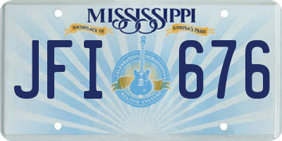 MS license plate JFI676