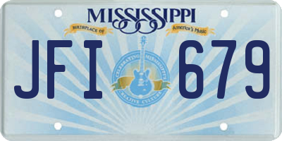 MS license plate JFI679