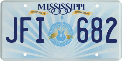 MS license plate JFI682