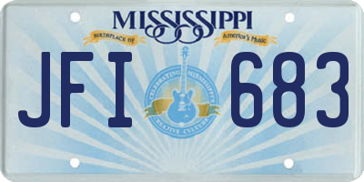 MS license plate JFI683