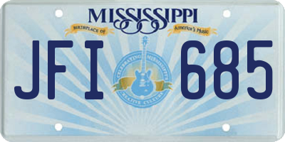 MS license plate JFI685