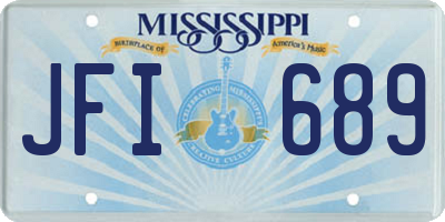 MS license plate JFI689