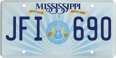 MS license plate JFI690