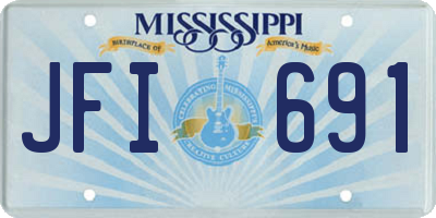 MS license plate JFI691