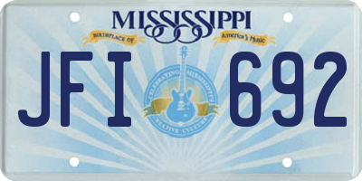 MS license plate JFI692