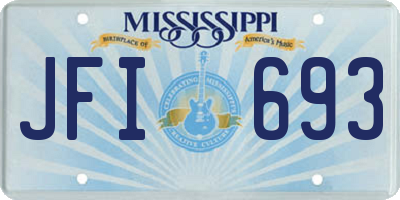 MS license plate JFI693