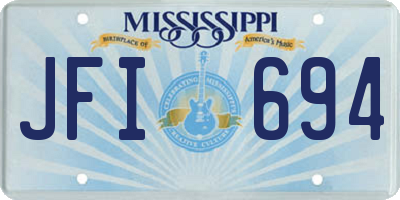 MS license plate JFI694