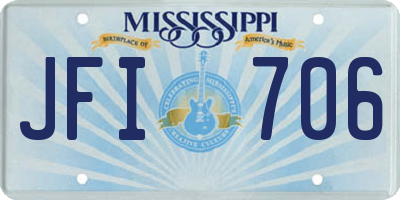 MS license plate JFI706