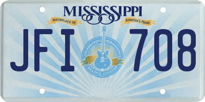 MS license plate JFI708
