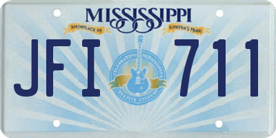 MS license plate JFI711
