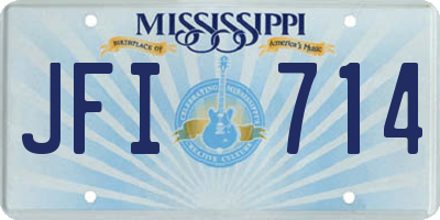 MS license plate JFI714
