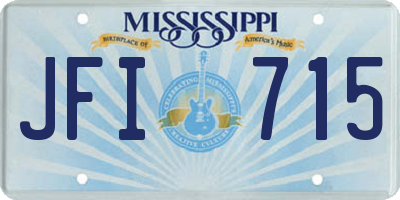 MS license plate JFI715