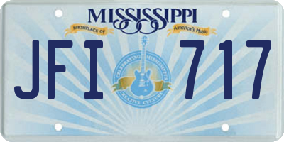 MS license plate JFI717