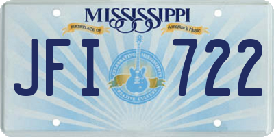 MS license plate JFI722