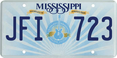 MS license plate JFI723