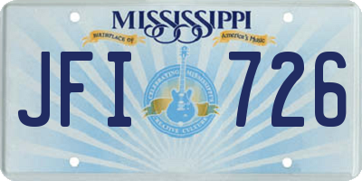 MS license plate JFI726