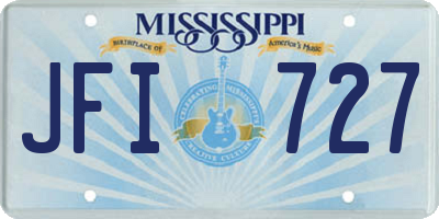 MS license plate JFI727