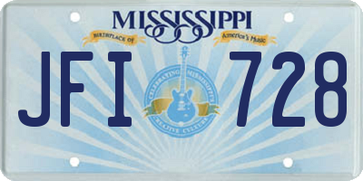 MS license plate JFI728