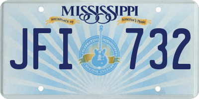 MS license plate JFI732